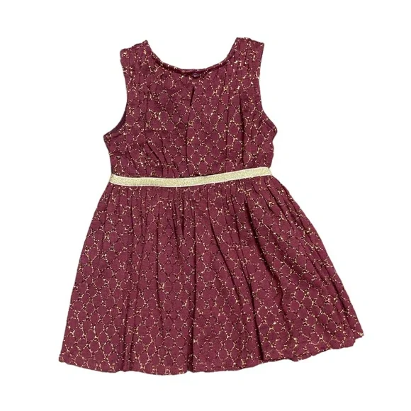 2T gold & maroon dress - Picture 2 of 2